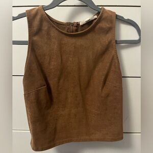 Painted Threads Tan Crop Top
